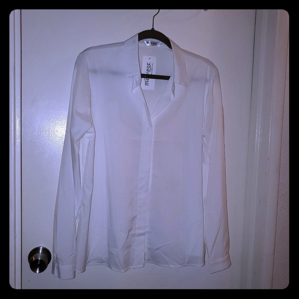 Sheer button down blouse